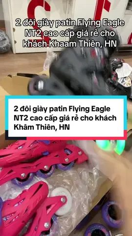 2 đôi giày patin Flying Eagle NT2 cao cấp giá rẻ cho khách Khâm Thiên, HN