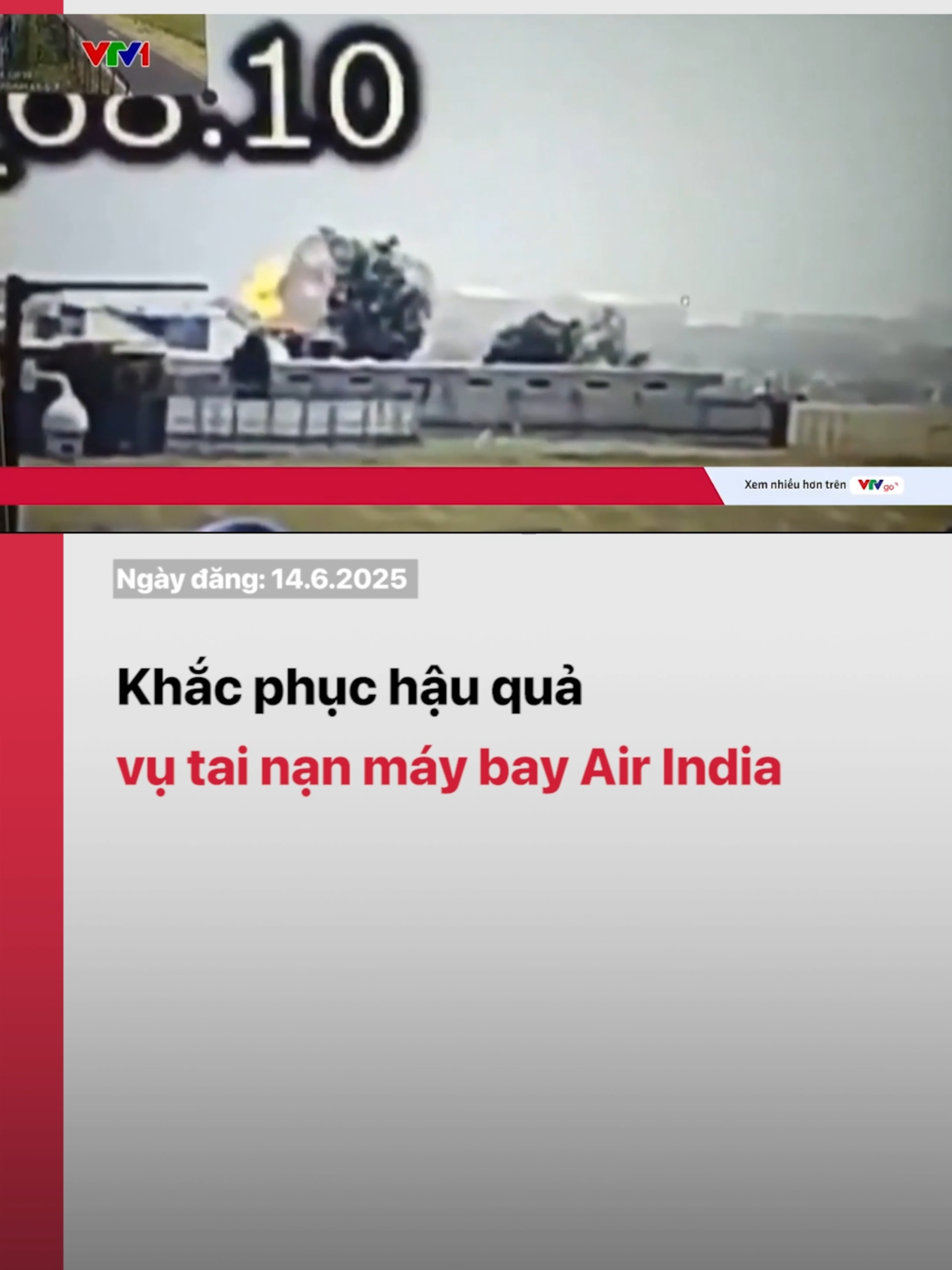 Chính phủ Ấn Độ đang cân nhắc dừng toàn bộ việc khai thác đội máy bay Boeing 787.  #vtv24 #vtvdigital #tiktoknews #roimaybayAnDo #AnDo #airindia #tainanmaybay