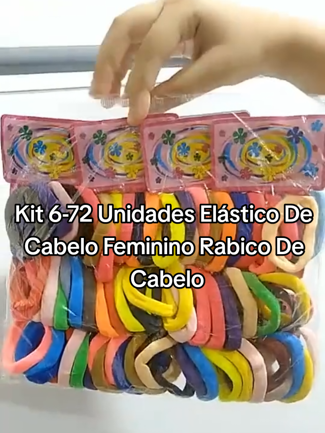 Kit 6-72 Unidades Elástico De Cabelo Feminino Rabico De Cabelo