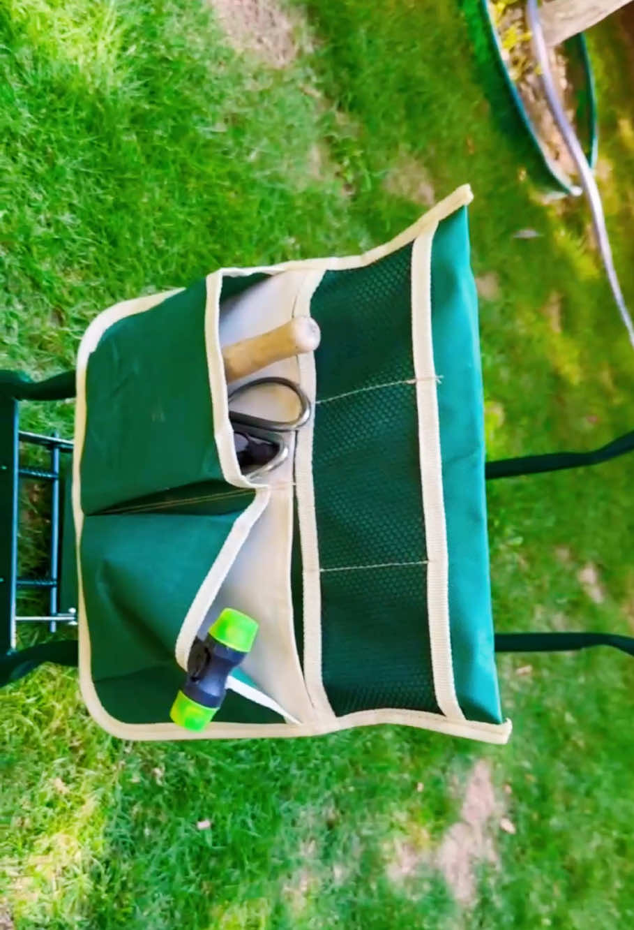 Gardener's savior is here! With this multi-functional stool/kneeler, maintaining your garden lawn becomes much easier! #Gardening #KneelerStool #WithToolPouch #MultiFunctionalStool #GardeningStool #FathersDayGift #FathersDay #PracticalTools #GardenMustHave #HomeEssentials#