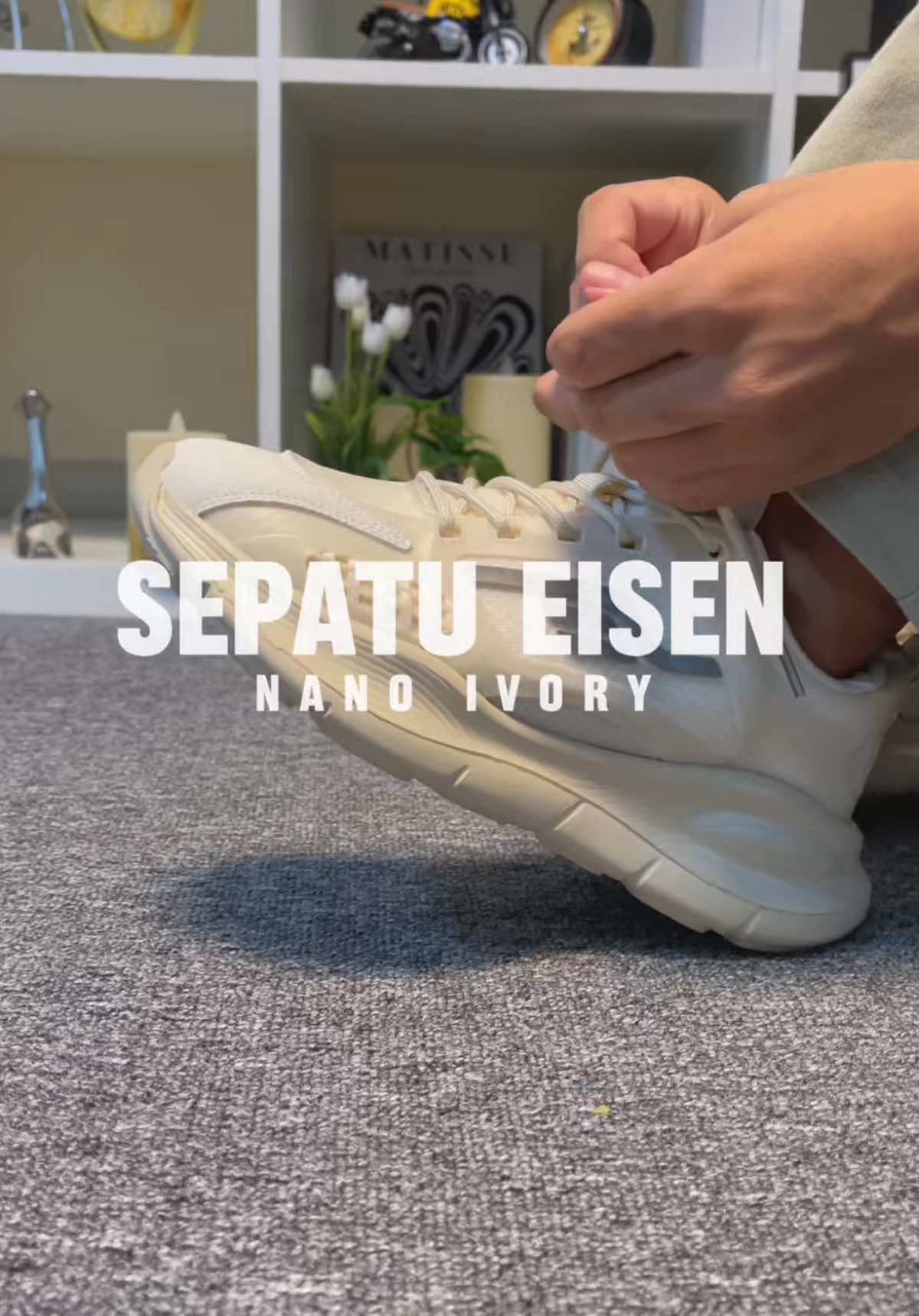 Sepatu Eisen - Nano Ivory. Rekomendasi sepatu running & gym #belilokal #outfitinspo #1489 #OOTD #localpride #belilokal #Running 