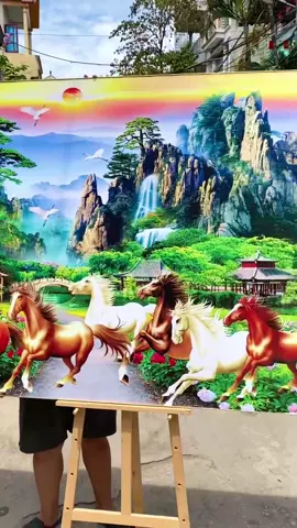 Tranh tráng gương mã đáo thành công, siêu hoành tráng, phù hợp trang trí phòng khách, quà tặng tân gia, đối tác ý nghĩa  #tranhinhouse #tranhtrangguong #tranhmadaothanhcong 