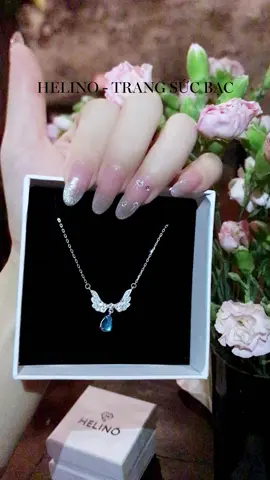 Đá Moonstone đổi màu sang trọng #helino #bac925 #trangsuchelino #accessories #daychuyenbac 