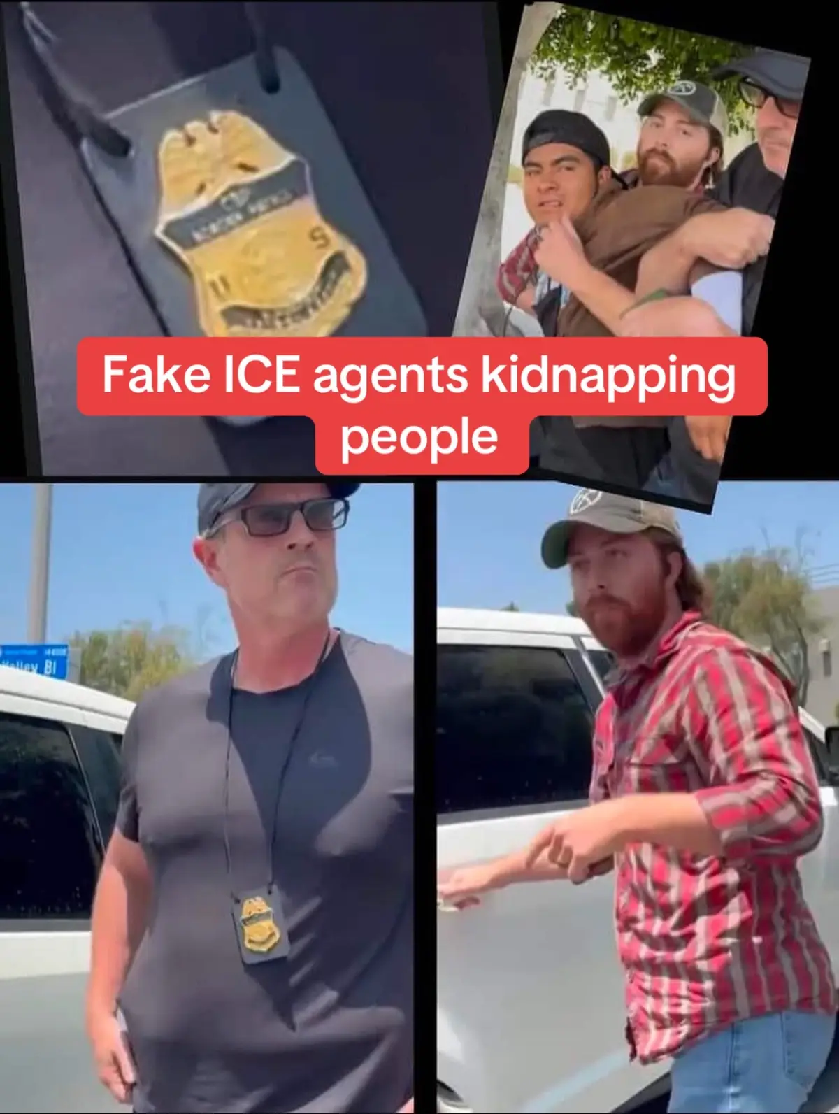These people are not real ICE Agents they are white supremacists rioters from January 6. That's why most vehicles have license plates from Texas It would be good to let the community know, that the whole ball of individuals who wear the uniform of Border Patrol and who are kidnapping and landing our people, are not real immigration officers, they are all members of white extremist groups, like those who attacked the Capitol, and they come from several states. This is what is really happening, California and our entire community is being attacked by terrorists in uniform. The truth must be denounced, publicly and politically Reposted