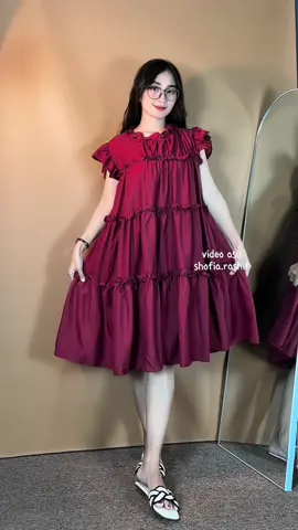 Dress rempel susun lengan pendek ruffle,cuakep poll👏🏻😍 #fyp #dress #dresswanita #dresscantik #dressrempel #dollydress 