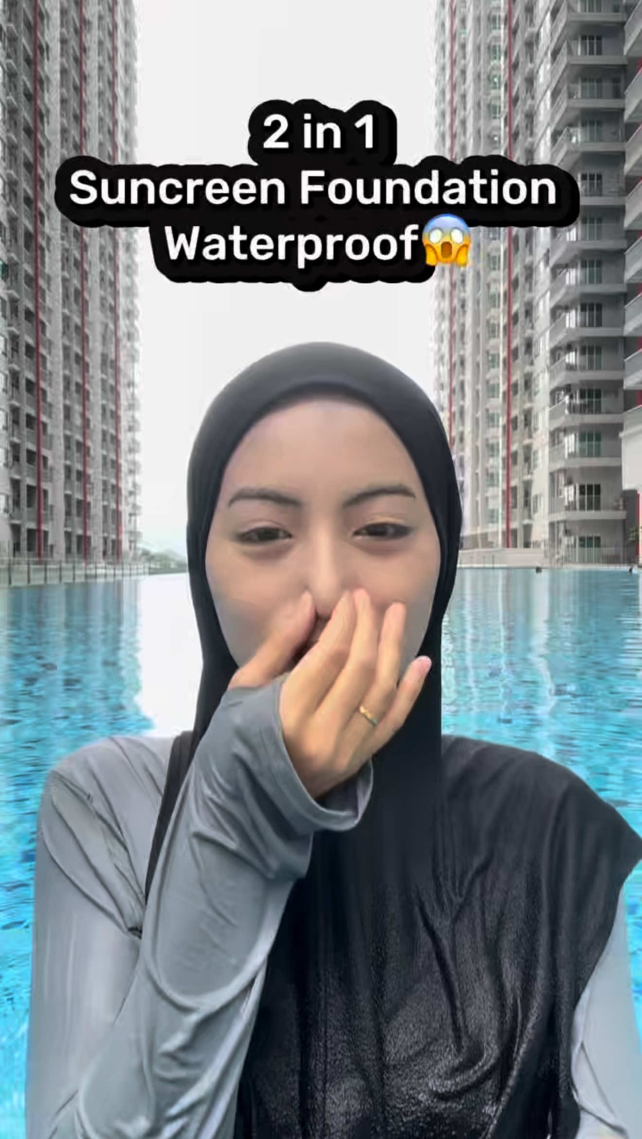 best sangat pkai bawa mandi sunscreen fd @Carslanmy ni muka pon mpk natural je hehehe😍😍😍 #CARSLAN #carslanmy #2in1foundation #uvfoundation #uprotection #sunscreen #sweatproof #waterproof #transferproof #makeup #basemakeup #makeuphacks #newarrivals