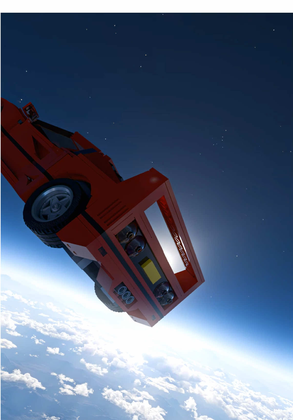 Yes… LEGO IN SPACE 🛰️👀 #cgi #blender3d #space #carporn #f40 #carvideos #aftereffectsedits 