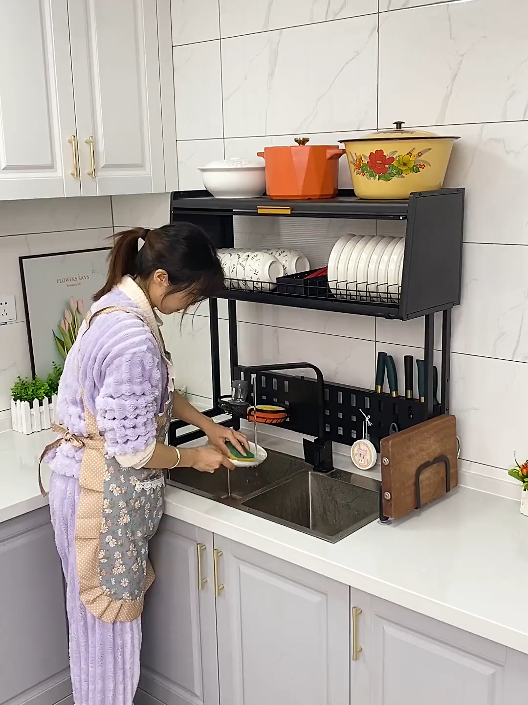 Kệ bát nắp đậy thông minh. #dogiadungthongminh #giadungtienich #kebatdiathongminh