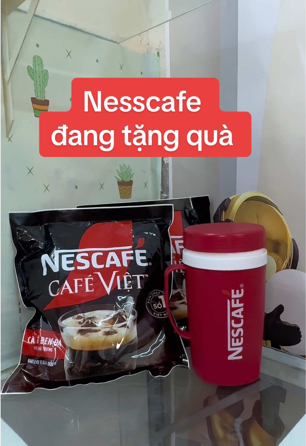 Com bo 3 bịch Nescafe tặng 1 ca đá #dungthapmuoi #nes #nescafe #caphe #capheden #capheda #ne #caphevietnam #monngon #tiepthilienket 