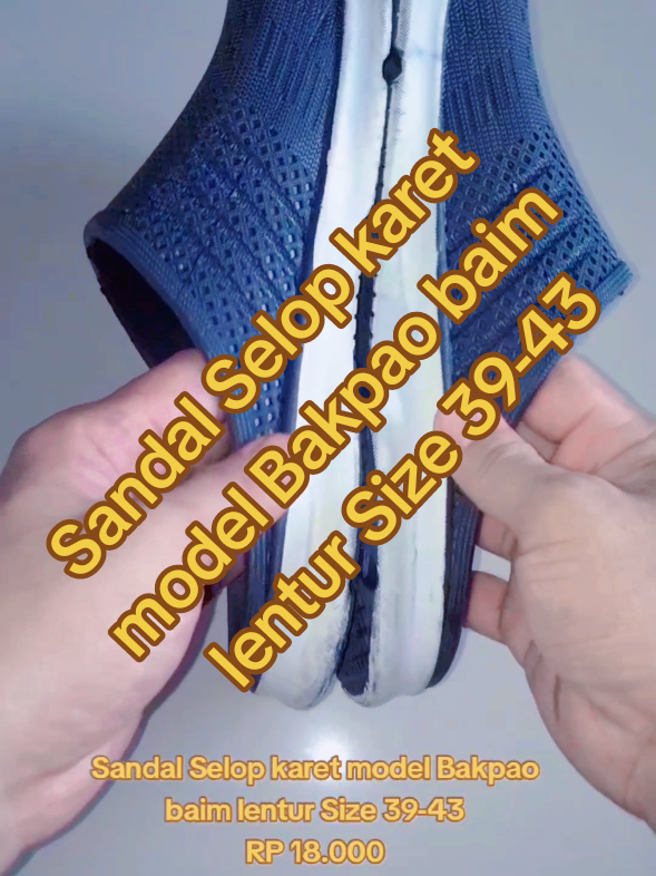 Sandal Selop karet model Bakpao baim lentur Size 39-43  #sandal #sandalselop #sandalsloppria #sandalmurah #sandalviral #2025