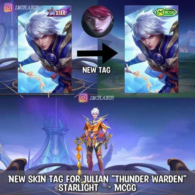 - New update skin julian from ( starlight >> Mcgg ) - Layla’s Nexus Sea Skin - New skin 9th Anniversary skins  - New hero mlbb - Obsidia  @rapzstore_id  #event #mlbb #mobilelegends #newskinmlbb #newheromlbb #upcoming 