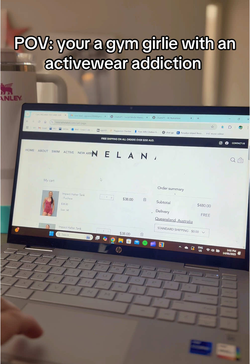 It’s a tough world being a broke gym girlie😂 haha gym girls please help me pay for my gym wear by liking this video😂 @KELLEY | NELANA THE LABEL @Stanley Australia  . . . . . . . #ggracecole #broke #brokegirl #fypシ゚ #fyp #xybca #21yearsold #happy #girl #treanding #goals #cute #viral #gym #gymwear #activewear 