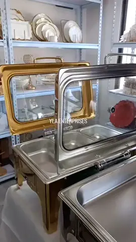 SILVER OR GOLD RECTANGLE HYDRAULIC 9L #foodwarmer #chafingdish #catering