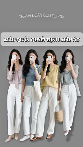 Màu quần quyết định màu áo 😍 Cách phối màu quần áo bất bại 🧡 #trangdoancollection #outfitideas #phoimautrangphuc #fashion #OOTD #outfit 