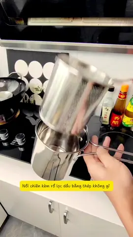 Nồi chiên kèm bộ lọc dầu, giúp cho việc nấu.ăn trở lên dễ dàng hơn bao giờ hết #noichien #noichienngapdau #noichiendanang 