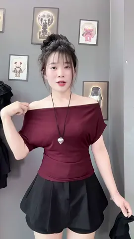 Áo kiểu trễ vai #aokieu #xinh #fyp 