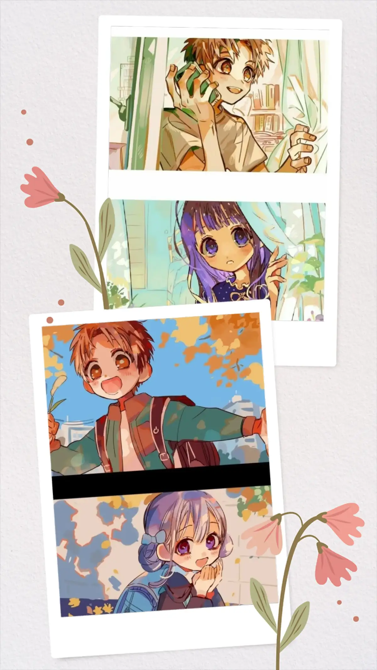 花子くんの壁紙作ってみたー！個人的に1枚目がお気に入り(*´◒`*)