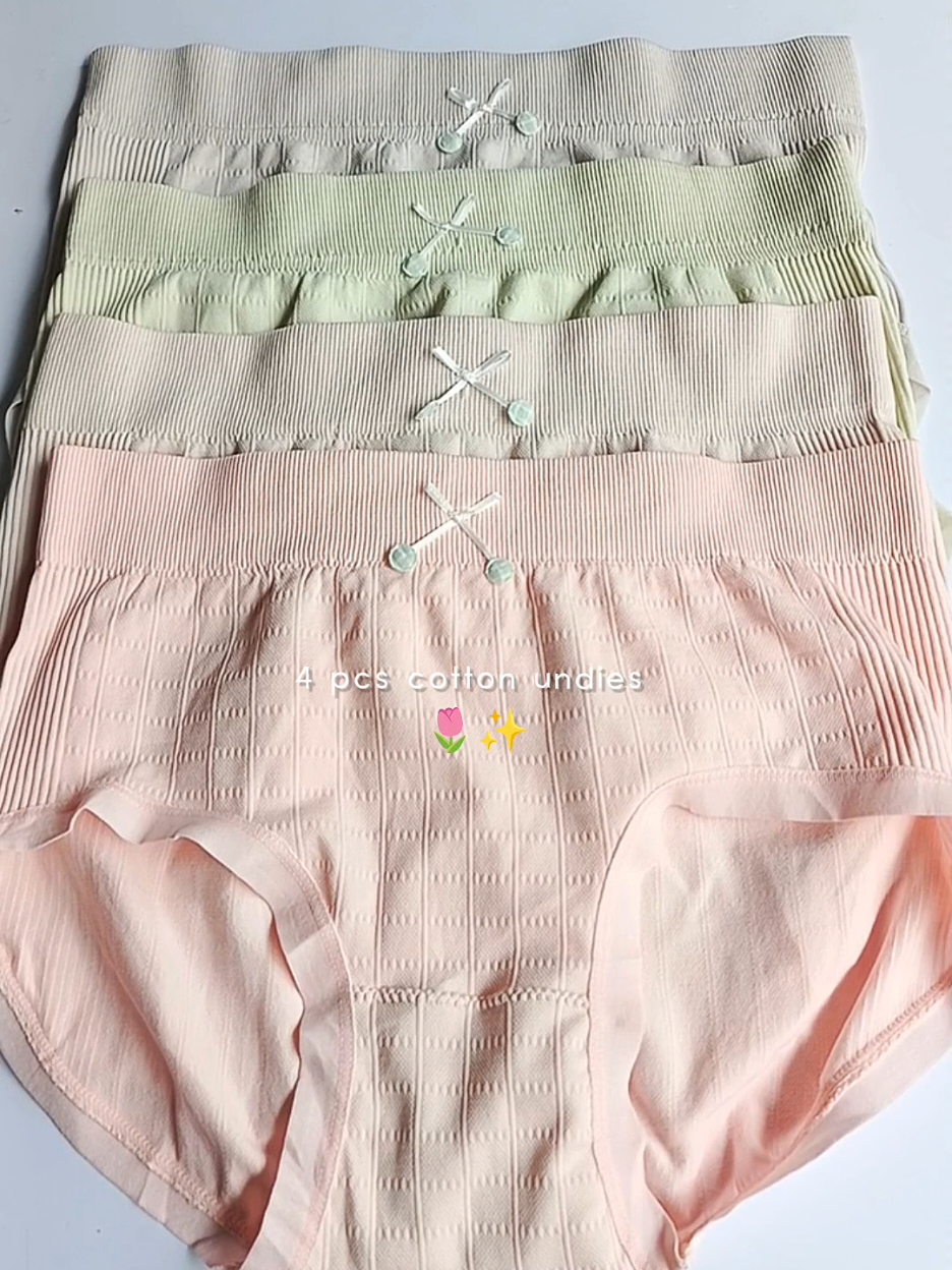 So comfy suotin nito, 4 pcs na ma re receive niyo 🌷✨ @tiffanyclothes1  #underwearforwomen  #comfyunderwearforwomen 