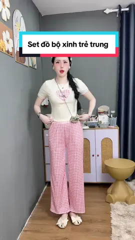 Set đồ bộ xinh iu trẻ trung quá #yumydunggi #setdobohottrend 
