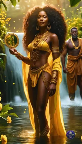 Quando você honra Oxum, você honra sua própria essência, seu autocuidado, sua autoestima e sua conexão com o sagrado feminino, com a ancestralidade e com a vida abundante. ✨💛 Ora yèyé ò, Osun! 💛✨ #Oxum #OraYeyeO #SagradoFeminino #ForçaDeOxum #orixas #Axé #AlkiraAncestral