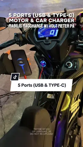 5 ports charger para sa sasakyan at motor (4 usb and 1 type-c) with digital display fast charger 🫶 #carcharger #motorcharger #carusbcharger #carfastcharger #fastcharger #charger #caraccessories #fyp 