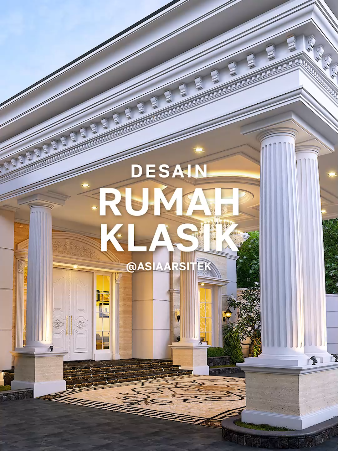 Rumah Mewah Klasik 1 Lantai Impian Ukuran lahan 20x70 #rumah #arsitek #rumahmewah #rumahklasik #rumahidaman #bangunrumah #architecture #fyp #fypシ゚viral