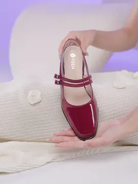 VDEN Patent Crossover Buckled Slingback Flats Shoes For Women#vdenshoes #vden #womenshoes #shoes #tiktokshop #sandals 