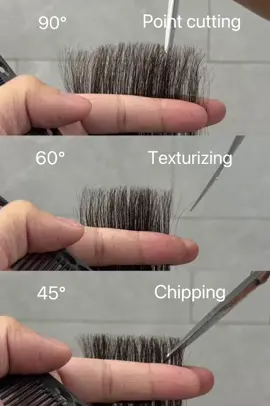 Scissor Cutting Techniques #88technique #88barberclass  🔹 90° Angle (Even Weight Reduction): Evenly removes bulk, creates a full and balanced shape. Used as a base for structured, clean haircuts. 🔹 60° Angle (Texture Creation): Adds soft movement and texture by disrupting the ends. Reduces weight naturally, no harsh lines. Perfect for soft, lively, slightly messy styles. 🔹 45° Angle (Shortening & Texture): Creates alternating short & long layers. Adds natural texture with a bit of randomness. Easy to blend, hides cutting lines even in fast work.