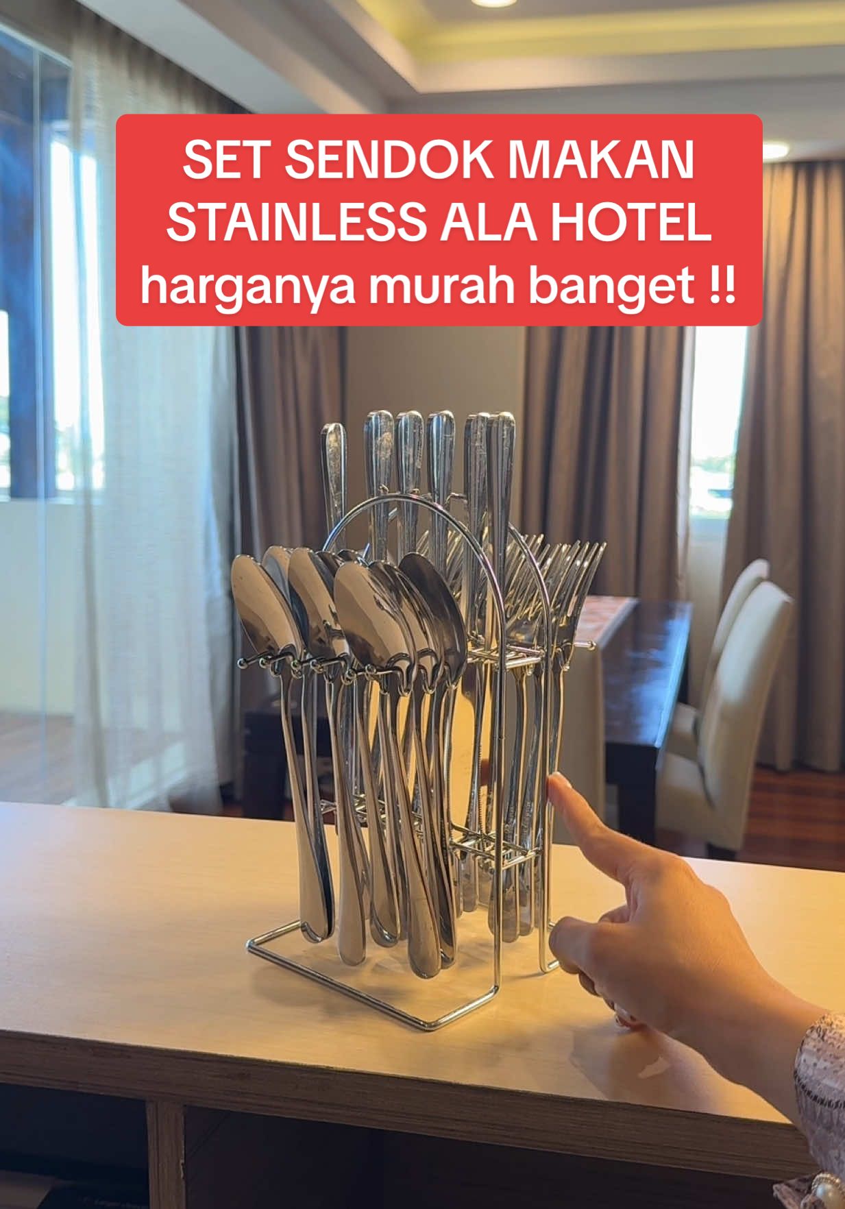 Cari alat makan yang mewah, awet, lengkap, tapi gak bikin dompet jerit? Ini dia jawabannya! Stainless steel premium, look-nya mahal, tapi harganya murah 😍”. . . #sendok #sendokstainless #sendokstainlislusinan #sendokstainlesssteel #sendokhotel #sendokkorea #sendokmurah #sendokgarpu #cutleryset #cutlery #Guncang66SpesialGajian #cuantanpabatas #WIBGAJIAN #satukontentiaphari #wibgajian #Guncang66 