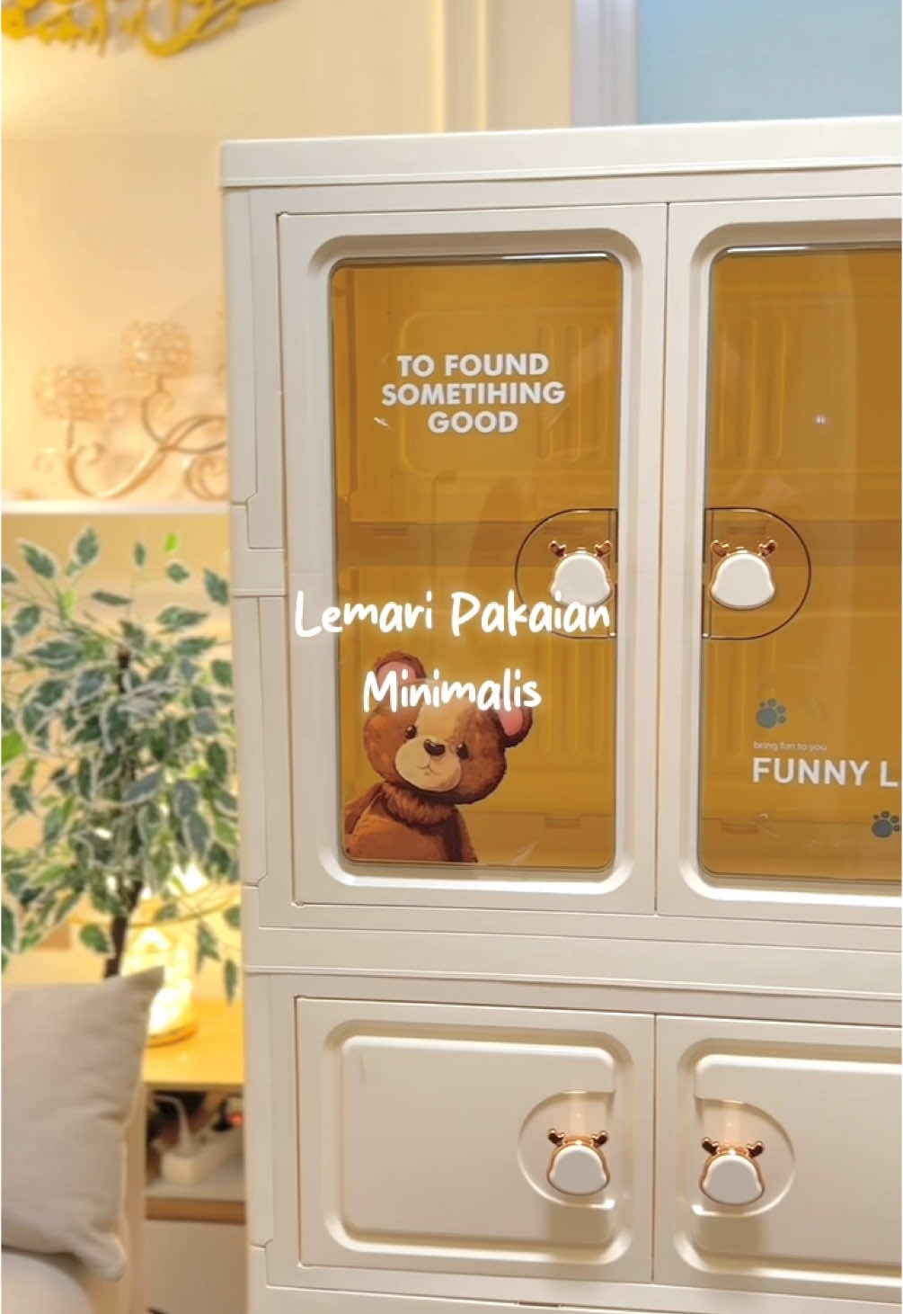 Lemari aesthetic & lucuu yang awet dan kokoh, muat banyakk.. wajib punyaa buat dirumahh 🤍 #lemariplastik #lemaripakaian #lemaribaju #lemari 