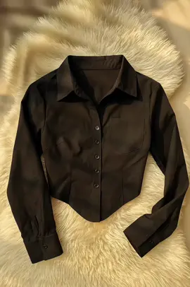 #kemejacrop #kemejawanita #outfitideas #fypシ゚viral🖤tiktok 