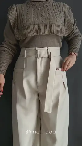 Celana Obi Pants🤎🍒 #celanakulot #obipants #blouserajut 