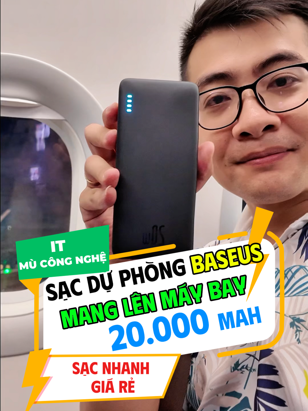 Sạc dự phòng Baseus 20.000 mAh. Mang lên máy bay thoải mái. Một vật không thể thiếu với bác nào hay đi công tác nha. #itmucongnghe #sacduphong #pinduphong #pinduphongchinhhang #sacduphong20000mah #sacduphongbaseus #baseus