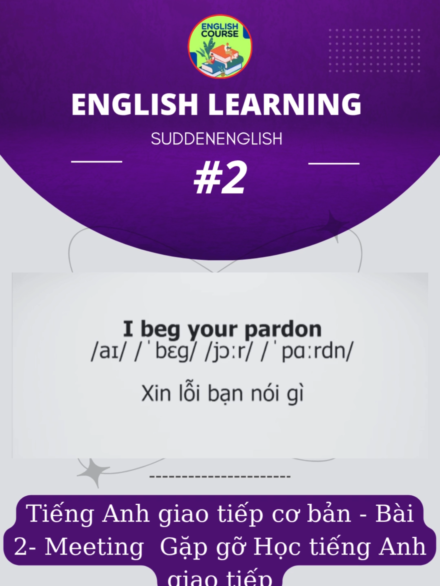 Đừng bỏ lỡ Bài 2 của series tiếng Anh giao tiếp! 🥳 Chủ đề Meeting (Gặp gỡ) sẽ giúp bạn tự tin hơn khi gặp gỡ người mới và duy trì cuộc trò chuyện. Bắt đầu học ngay nào! #tienganh #hoctienganhmoingay #tienganhgiaotiepcoBan #gapgo #englishlesson #nguphaptienganh