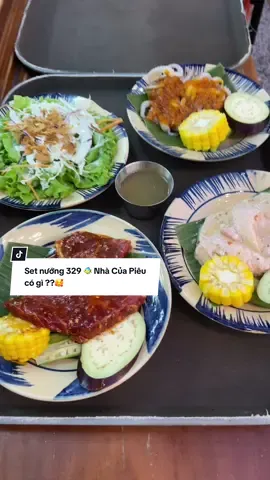Set nướng 329 🐠 Nhà Của Piêu có bò , có heo và hải sản . Ngoài ra còn có quầy rau xanh và nước chấm hoàn toàn miễn phí 🥰🥰#nhacuapieu #daubep #nauan #quanngonbinhthanh #ansapsaigon #chef #cheflife #xuhuong #foryou #nuonglau #ancungtiktok 
