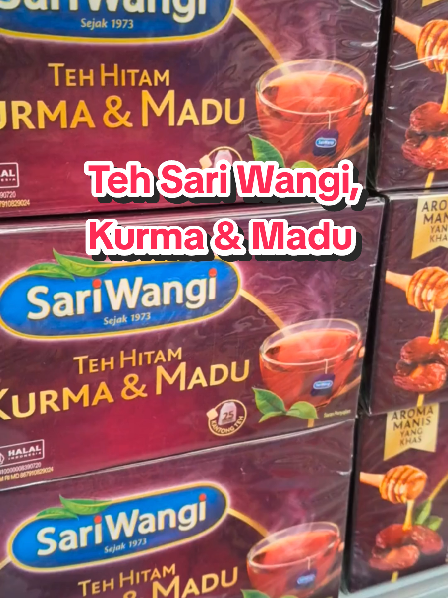 Teh sari wangi, kurma dan madu #teh #tehcelup #tehsariwangi #sariwangikurmamadu 
