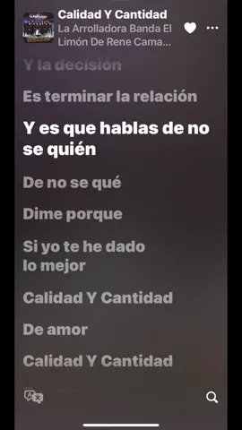 Calidad y cantidad - la arrolladora Banda el Limón  #calidadycantidad #laarrolladorabandaellimón #musically #lyrics #letters #musicaconletras🎧 #❤️‍🩹❤️‍🩹❤️‍🩹❤️‍🩹