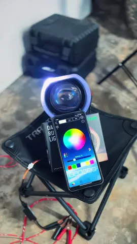 Ring sroud BMW Crystal RGB with APP Universal ke semua Biled ukuran 3Inch  #sroud #shorudkristal #shroudrgb 