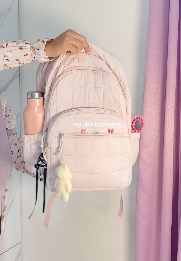 akhirnya kesampaian juga punya backpack ini🥹💓💓 #bagsmart #backpack #tasransel #taskuliah #tassekolah #pinkbag #aestheticbag #pinkgirl #fyp 