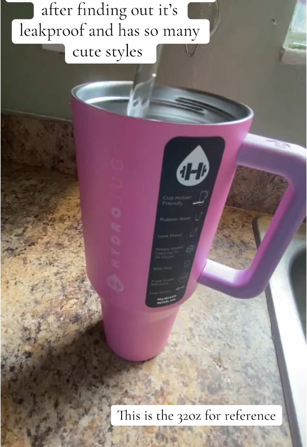 My new favorite cup with so much variation @HYDROJUG #cup #traveler #32oz #pink #hydro #hydrate 