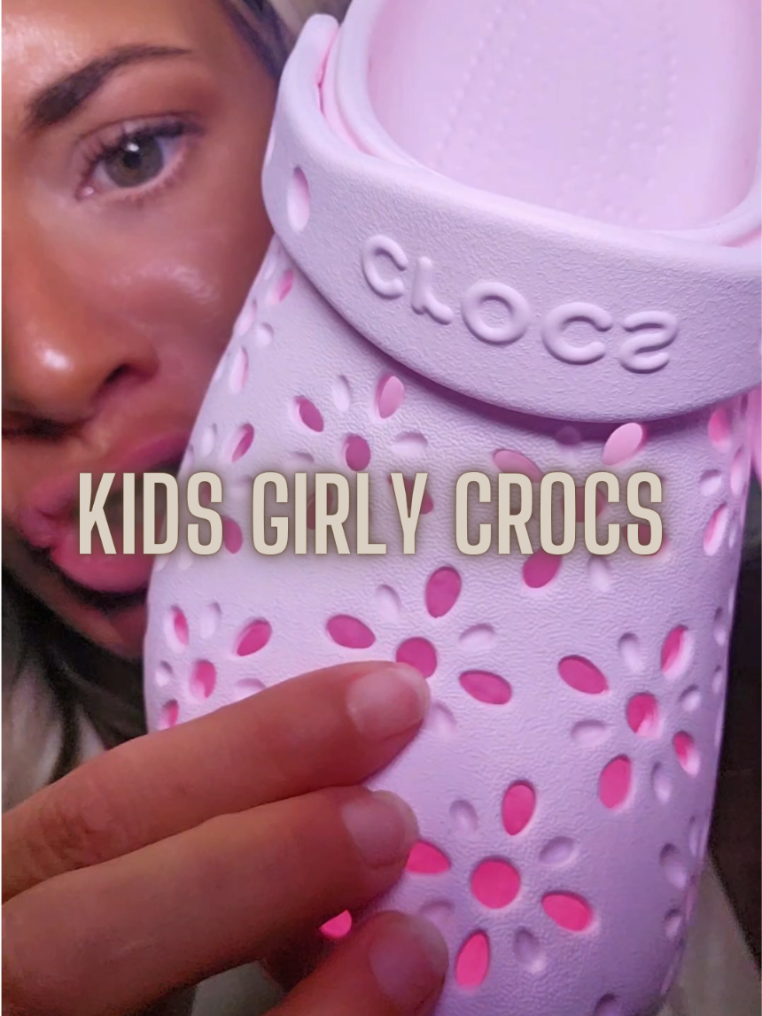 Crocs making them more girly making the flower shapes  #crocs #crocs4life #crocsgang #kidsshoes #shoes #shoestyle #crocskids #shoecheck 