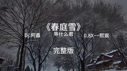 春庭雪#nhachaytiktok#fyp#xh#nhactrung 