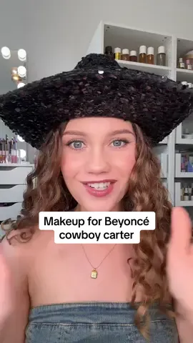 GRWM to go to Beyoncé with Paula’s Choice! This might be one of my fave makeup looks ✨ All products I used listed here: @Paula’s Choice UK youth-extending daily hydrating fluid spf 50 @Anastasia Beverly Hills impeccable blurring second skin foundation in ‘1N’ @Natasha Denona hyglam concealer in ‘N2’ @Benefit Cosmetics precisely my brow pencil in ‘4’ and their 24 hr brow setter  @Patrick Ta Beauty creme bronzer & powder bronzer duo @Laura Mercier ultra-blur tone up powder in rose and the classic translucent setting powder  @makeupbymario master mattes the neutrals palette @urban decay moondust in ‘space cowboy’ @Clinique UK high-fi mascara Saie super suede blush powder in ‘Mia’ @Kosas gel eyeliner in ‘allure’ @Diorbeauty backstage glow face palette in ‘universal’ Kosas cloud set airy setting + smoothing mist  #cowboycarter #beyonce #paulaschoice #goingoutmakeup #concert #skinprep #MakeupRoutine #makeuptutorial #getreadywithme 