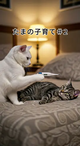 子猫が熱出たにゃー！AIのアドバイスで雑炊作ってみたにゃ！子育てって大変だにゃー。#ai #pr #ネコ #cat #料理 #cooking 