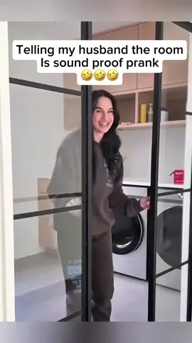 Telling my husband the room is sound proof prank 🤣🤣🤣 #scared #scarecam #scareprank #prank #virral #trending #fun #funnyvideo #foryoupage #fyp #jumpscare #couple #viralvideo #scare #challenge #family 