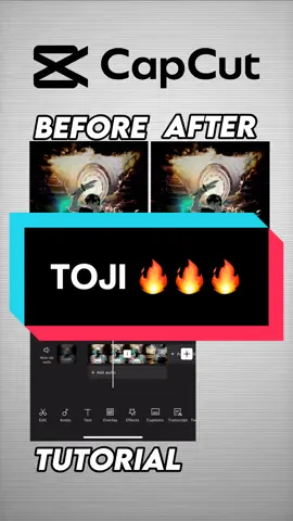 Toji tutorial 🔥#CapCut #capcutpioneer #tutorial #jujutsukaisen #tojifushiguro #fyp 