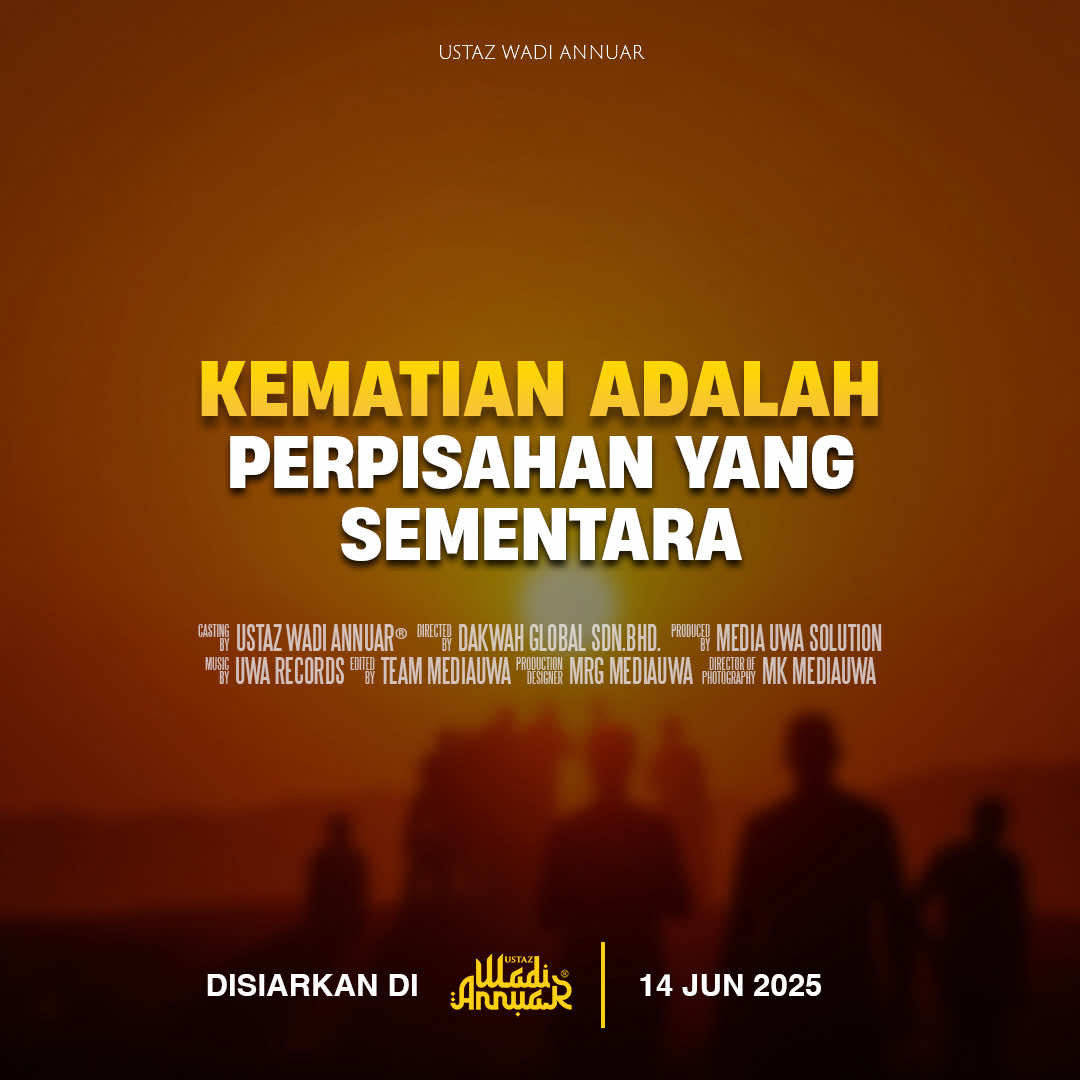 Kematian adalah perpisahan sementara. Sama-sama kita sedekahkan al-fatihah kepada mangsa tragedi kemalangan bas melibatkan siswa siswi UPSI. Sesungguhnya kita milik Allah dan kepada-Nyalah kita kembali. #ustazwadiannuar #kematian #dakwah #islam 