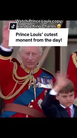 Watch the moment Prince Louis copies his grandfather King Charles and gives the crowd a wave 🥹🎥: BBC #princelouis #kingcharles 