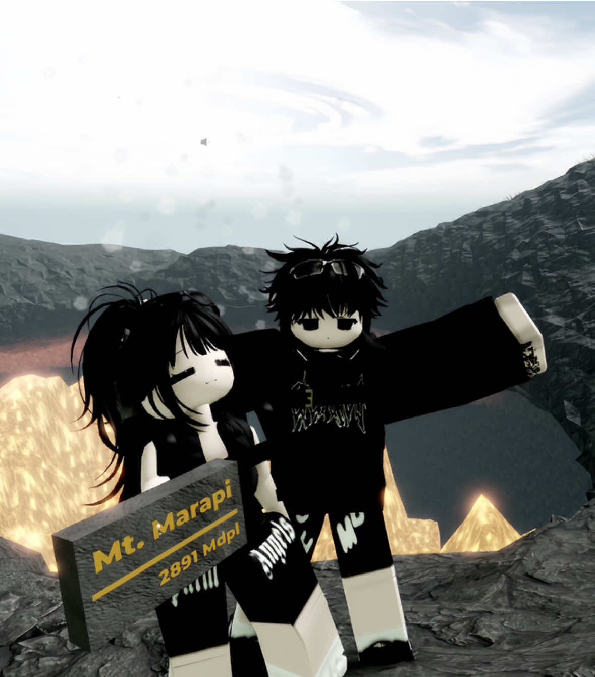 Mountain date with @PALL (ポル) 😋 . . . Map: mount marapi #robloxgame #mountmarapi #summit #robloxfyp #foryoupagee #robloxedit #mountaindate 
