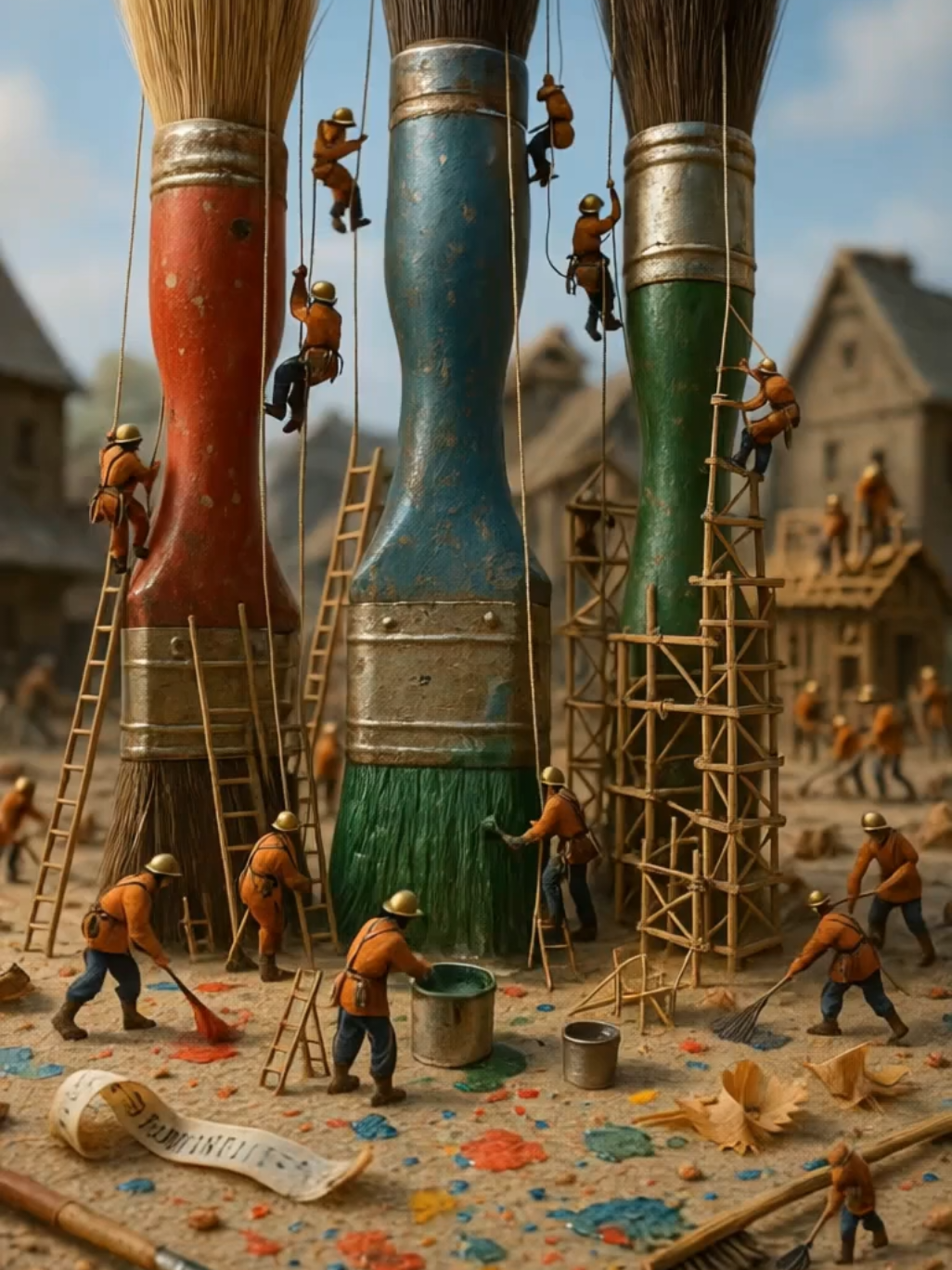 🎨 Tiny Workers, Big Brushes – Art Just Got Real! 🧤 #fypシ #foryouシ #foryoupage #trend #trending #trendingnow #viralvideo #viralreelsシ #viralvideoシ #AIGeneratedArt #TinyWorlds #MiniatureMagic #DigitalSurrealism #FantasyVisuals #StarMindAI #CreativeShorts #WhimsicalReels #ViralArtVideo #ImaginationReels #AIArtScene #ReelWonders #YouTubeShorts #TikTokArt #InstaReelsVibes #CreativeStorytelling #VisualEscape #AIWhimsy #MicroWorkers #DreamlikeVisuals